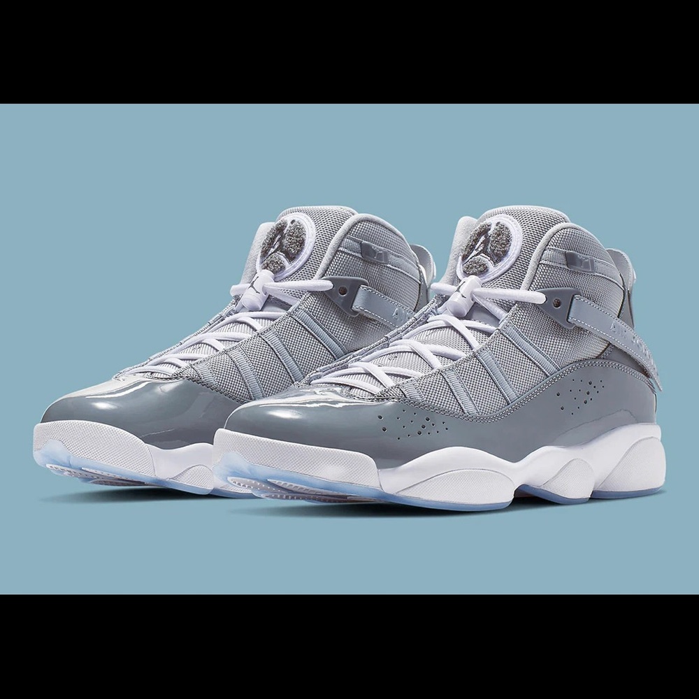 Grey And White 6 Rings Jordans